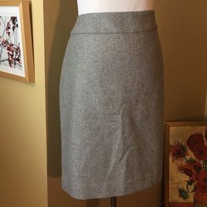 J Crew Size 12 Career Pencil Skirt Gray $129 NEW